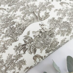 Viyela Toile de Jouy Animales Gris Grafito Todos los Productos