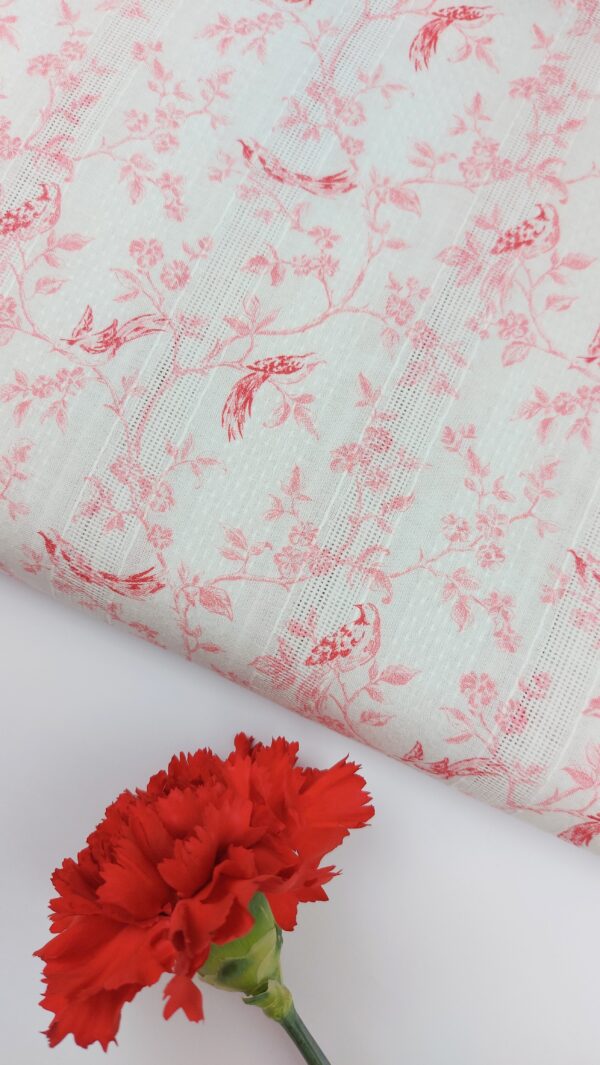 Batista Jacquard Animal&Paisaje Rojo