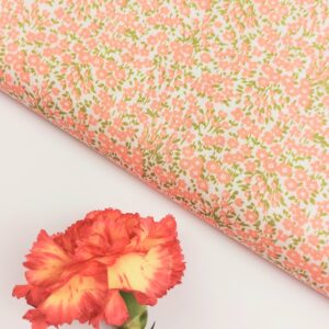 80cm Popelín PREMIUM Flores de Mar Coral Pastel