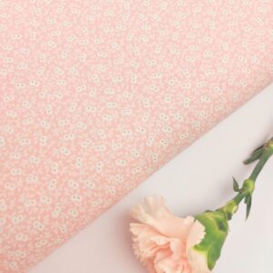 Popelín PREMIUM Flores Paniculata Rosa