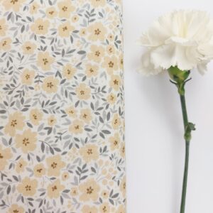 Popelín Flores Aklama Gris&Arena