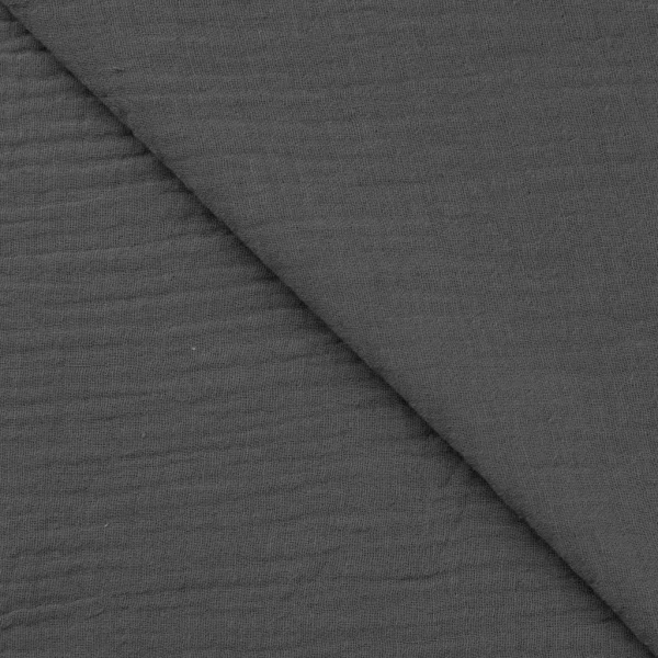 Doble Gasa Liso Dark Grey - Imagen 2