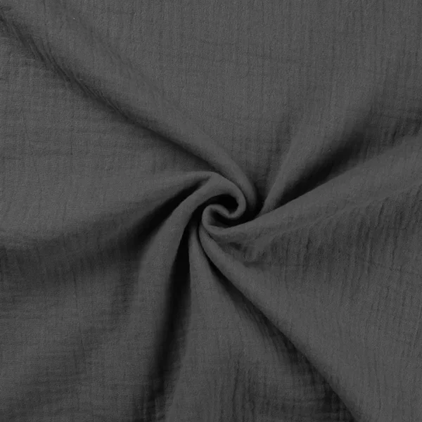 Doble Gasa Liso Dark Grey