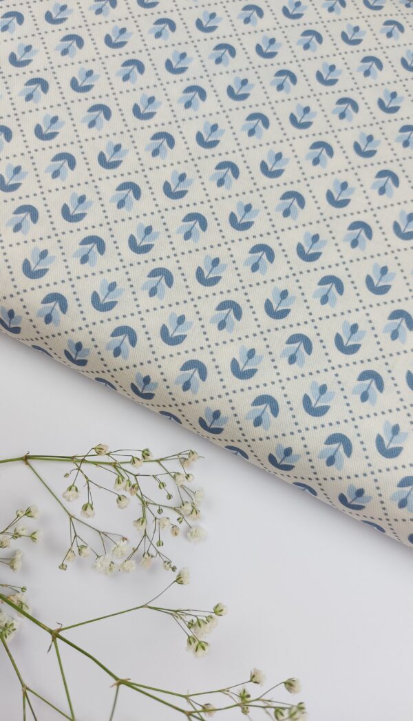 Viyela Tulipanes Vintage Azul