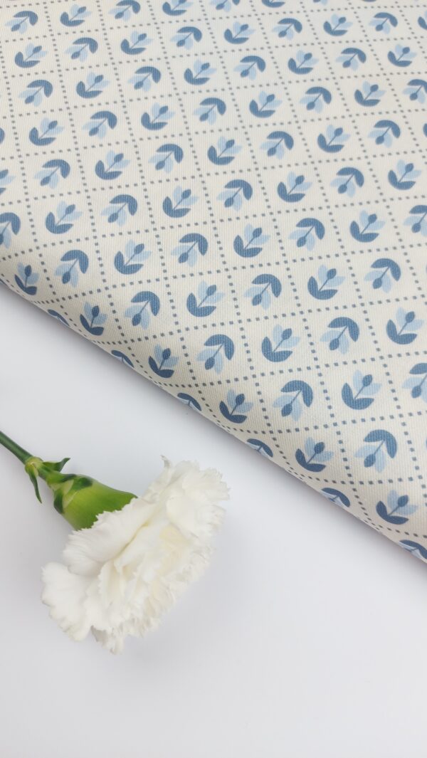 Viyela Tulipanes Vintage Azul - Imagen 3