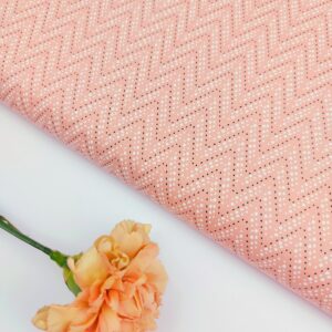 Viyela Sarga Étnica Zigzag Rosa Nude Empolvado