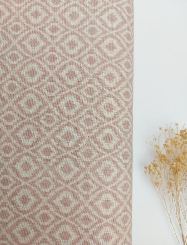 Viyela Geometría Boho Rosa Antiguo - Imagen 2