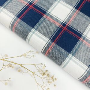 Viyela Cuadros Tartan Escocés Azul Clásico