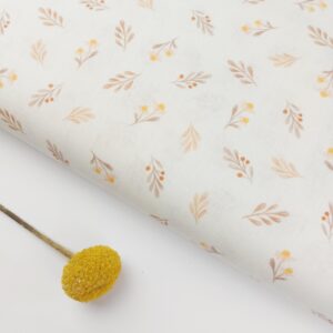 Popelín Flores y Ramas Miel