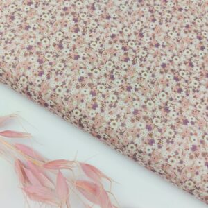 Popelín Flores Zanzibar Rosa&Lila