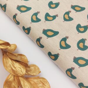 Viyela Infantil Gallos Campestres Verde