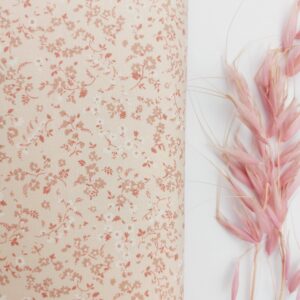 Viyela Flores Niebla Rosa Empolvado