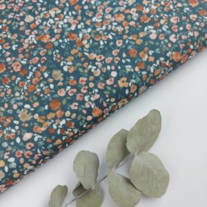 Plumeti Flores Sueños de Melocotón Gris Adriático