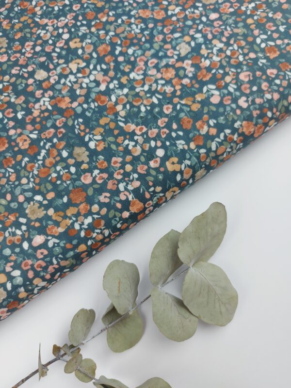 Plumeti Flores Sueños de Melocotón Gris Adriático