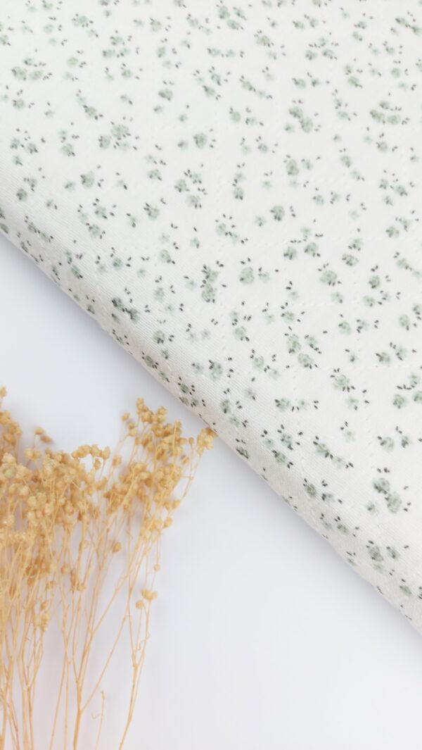 Gasa Acolchada Flores Jardín Silvestre 4 Capas Con Pespunte Rombo