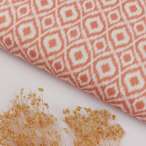 Gasa Acolchada Rombos Terracota Suave 4 con Pespunte Rombos Doble Gasa/ Bámbula Gasa Acolchada Rombos Terracota Suave 4 con Pespunte Rombos