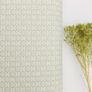 Doble Gasa Geométrica Verde Empolvado Doble Gasa/ Bámbula Doble Gasa Geométrica Verde Empolvado