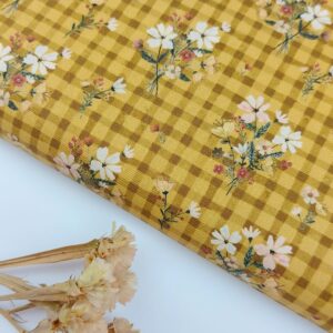 Viyela Flores y Vichy Mostaza