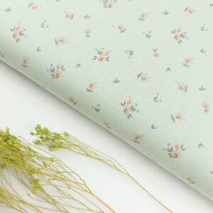 Viyela Flores Romance Verde mint