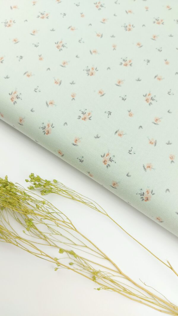 Viyela Flores Romance Verde mint