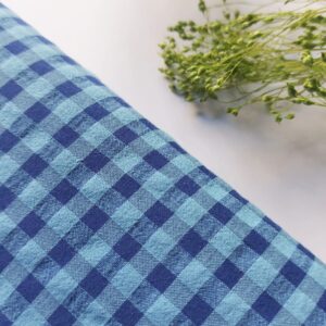 Seersucker Vichy Bicolor Azul Royal 0.7cm