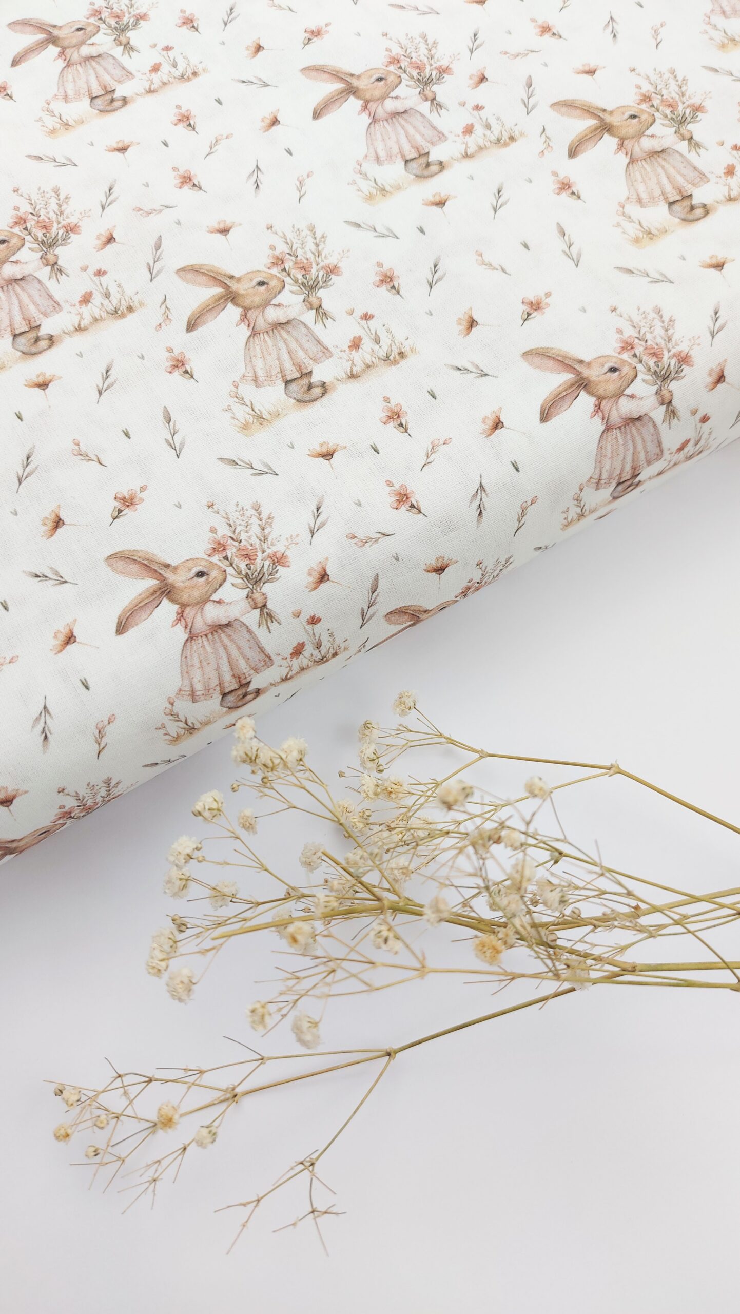 🐇 Popelín Infantil Conejita Vintage Popelín 🐇 Popelín Infantil Conejita Vintage