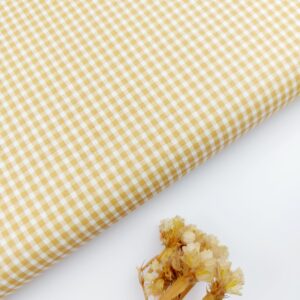 Tienda de telas 🌼Popelín Vichy “Honey Check” 0.3cm🍯 Popelín
