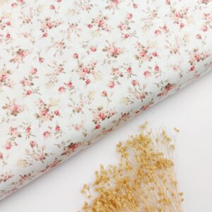 🌷 Popelín Flores “Rose Whisper” 🤍