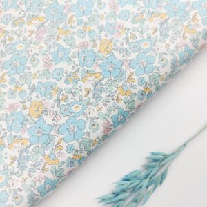 Tienda de telas 💙Popelín Flores “Blue Blossom”🌿 Popelín