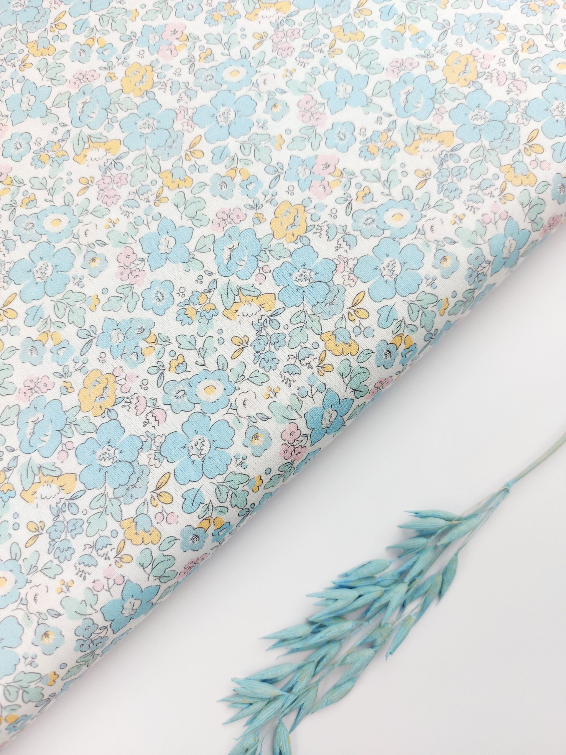 💙Popelín Flores “Blue Blossom”🌿 Popelín 💙Popelín Flores “Blue Blossom”🌿