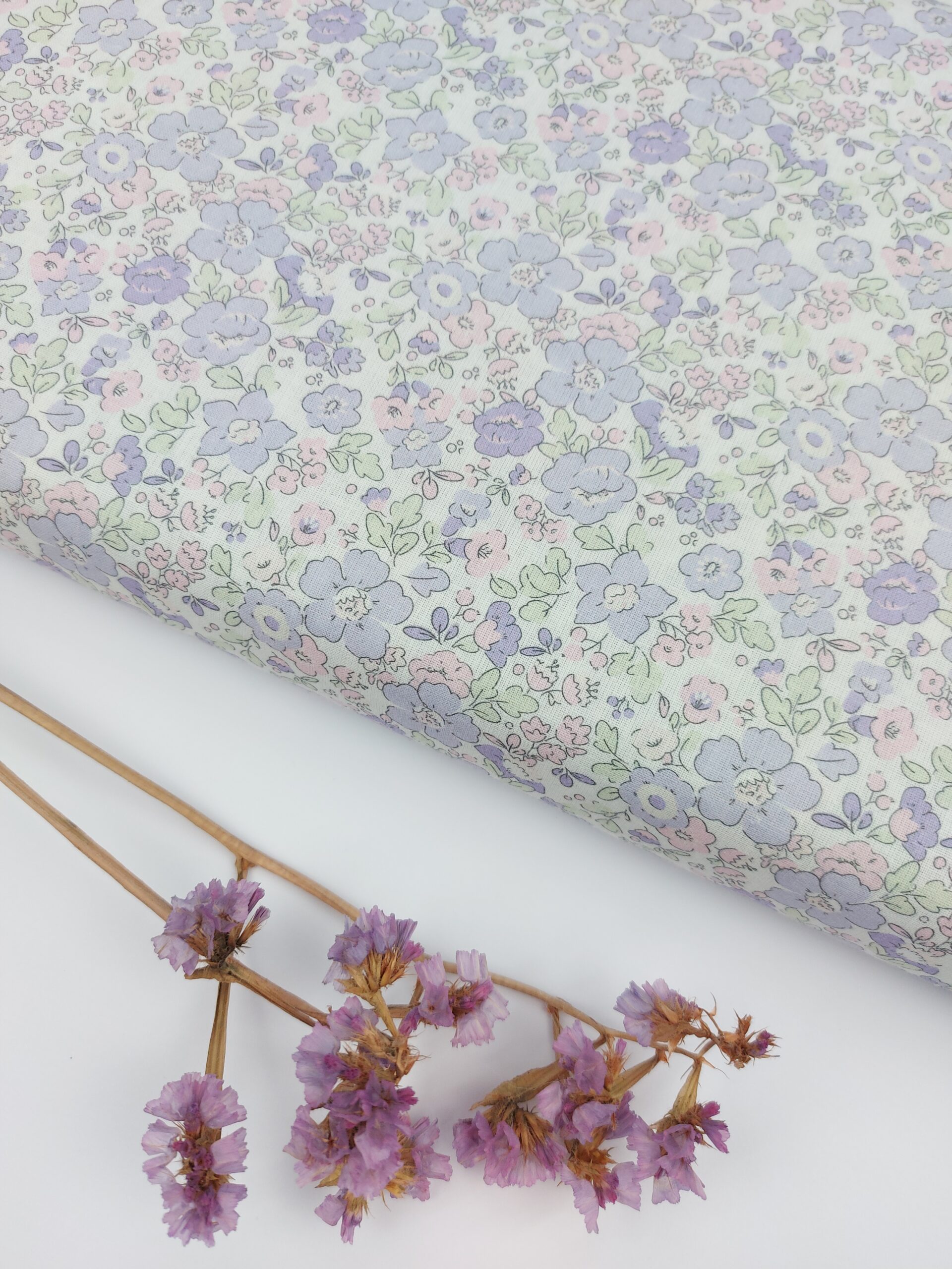 🪻Popelín Flores Elisa Garden Lavanda💜 Popelín 🪻Popelín Flores Elisa Garden Lavanda💜