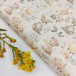 🦌Popelín Infantil Soft Woodland🐻 Popelín 🦌Popelín Infantil Soft Woodland🐻