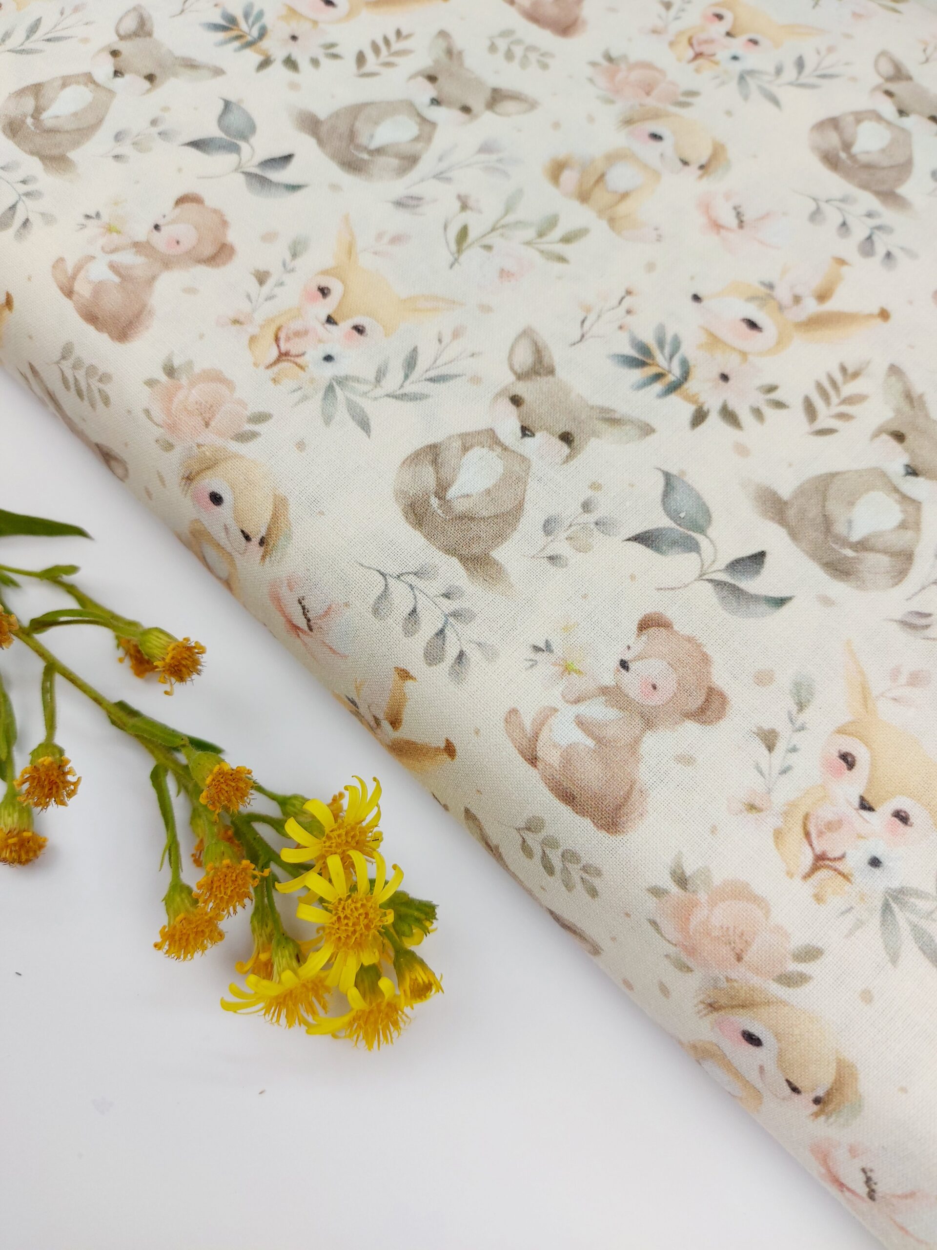 🦌Popelín Infantil Soft Woodland🐻 Popelín 🦌Popelín Infantil Soft Woodland🐻