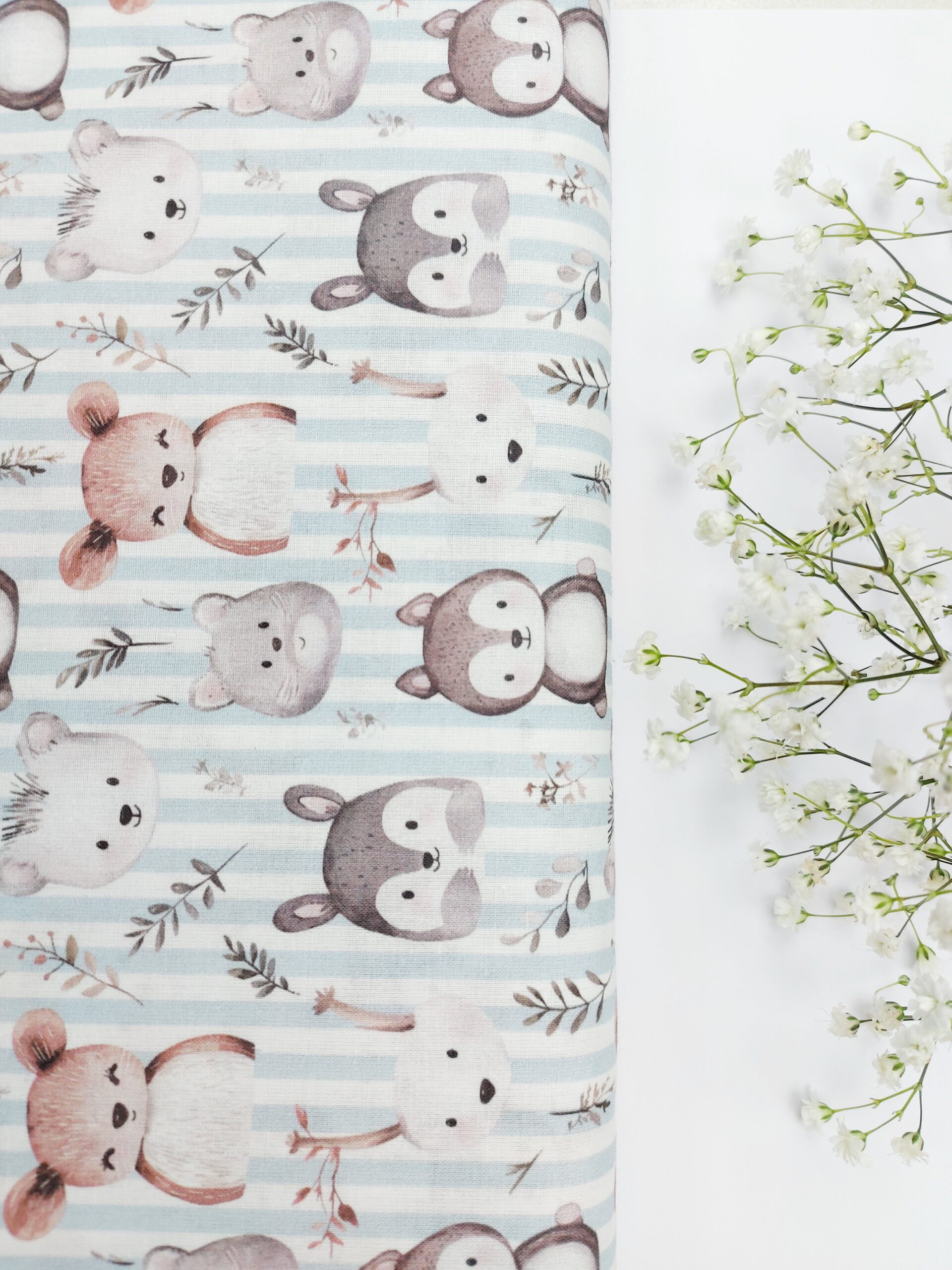 🧸 Popelín Infantil “Nordic Animals” Popelín 🧸 Popelín Infantil “Nordic Animals” - Imagen 2