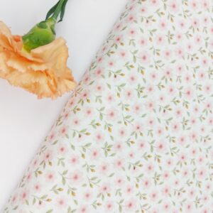 🌸Popelín Flores Silvestres Rosa Empolvado🍃 Popelín 🌸Popelín Flores Silvestres Rosa Empolvado🍃