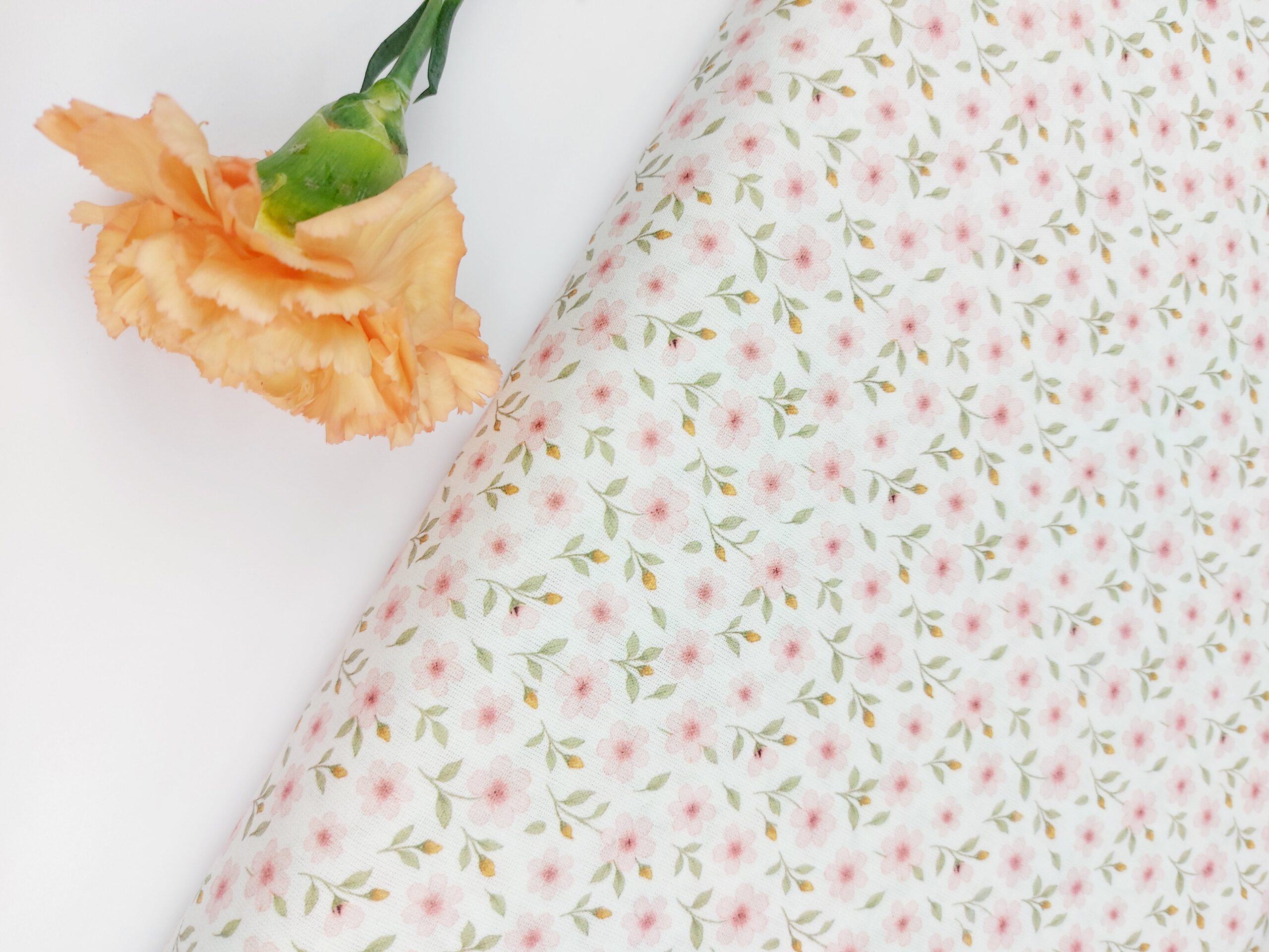 🌸Popelín Flores Silvestres Rosa Empolvado🍃 Popelín 🌸Popelín Flores Silvestres Rosa Empolvado🍃