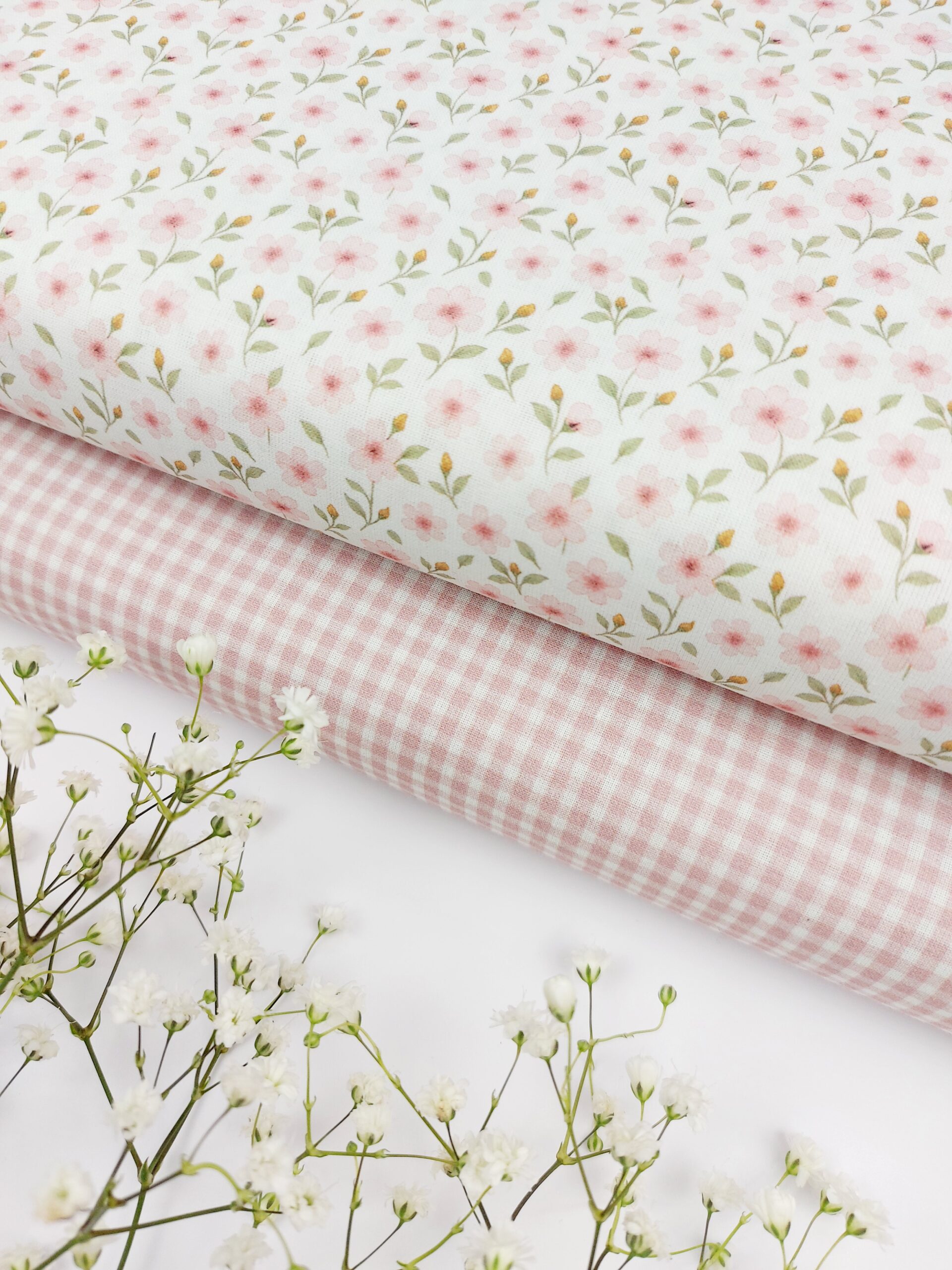 🌸Popelín Flores Silvestres Rosa Empolvado🍃 Popelín 🌸Popelín Flores Silvestres Rosa Empolvado🍃 - Imagen 2