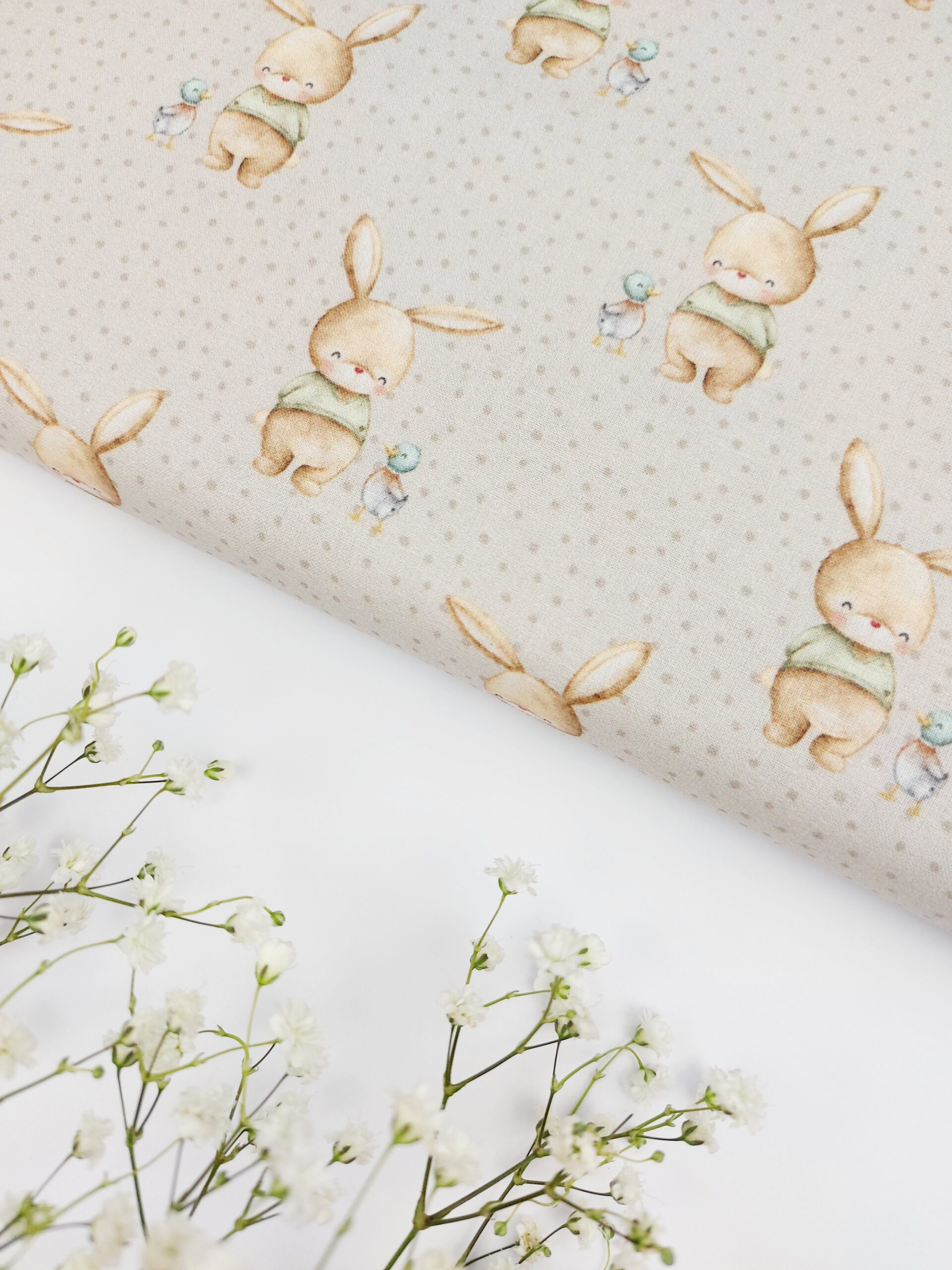 🐰Popelín Infantil Bunny Love🤍 Popelín 🐰Popelín Infantil Bunny Love🤍