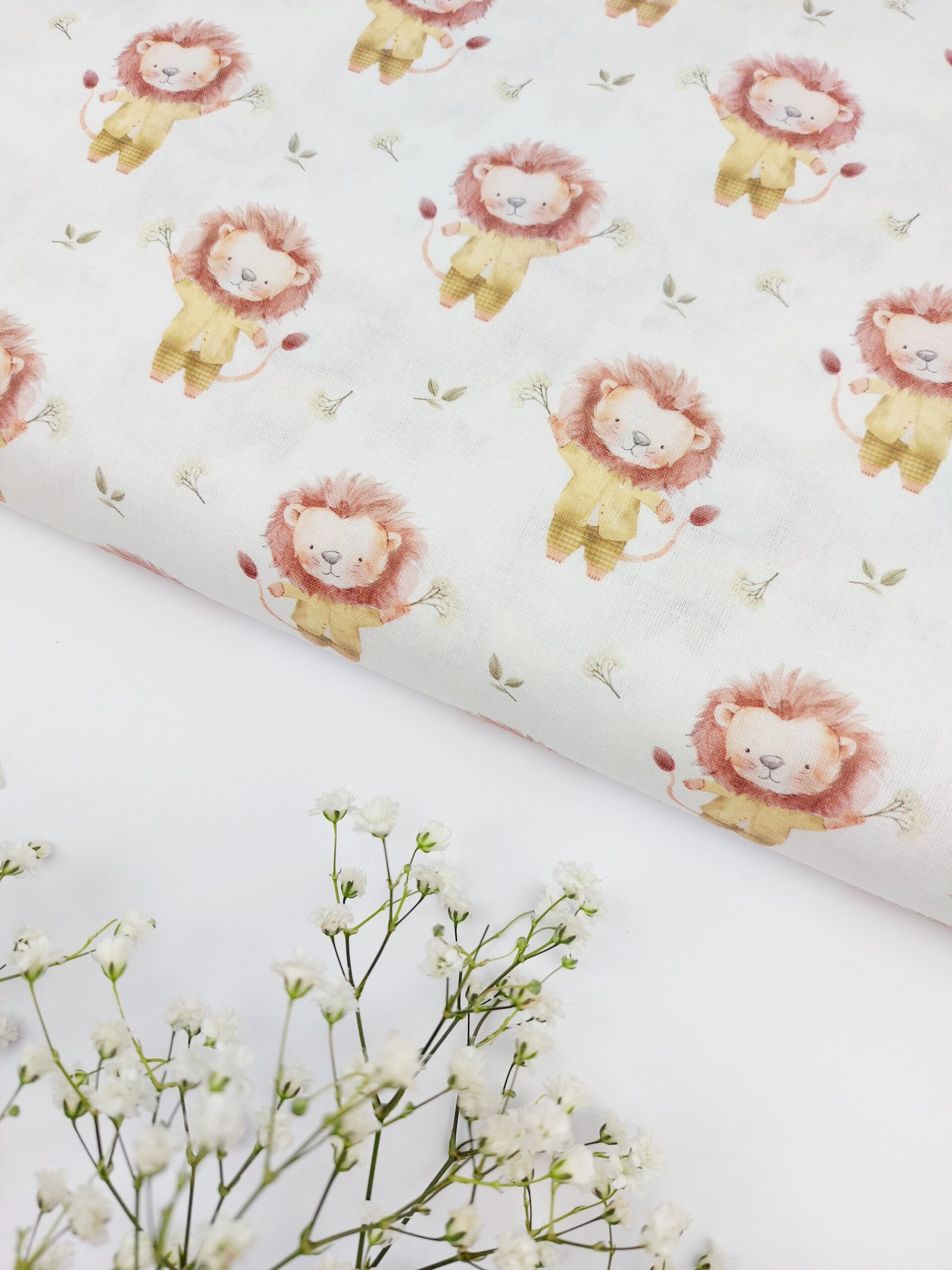 🦁Popelín Infantil Leóncito del Bosque🌿 Popelín 🦁Popelín Infantil Leóncito del Bosque🌿