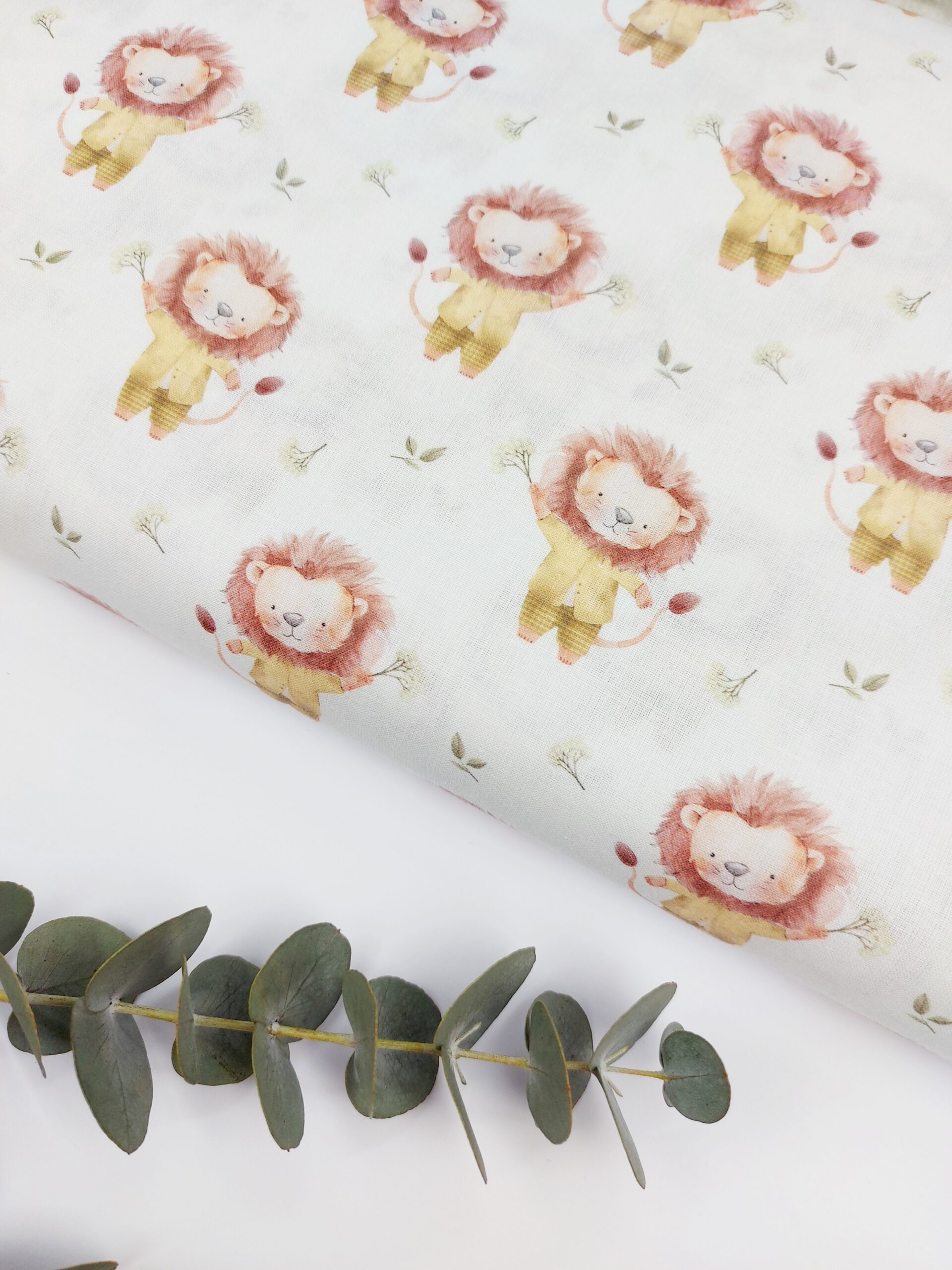 🦁Popelín Infantil Leóncito del Bosque🌿 Popelín 🦁Popelín Infantil Leóncito del Bosque🌿 - Imagen 4