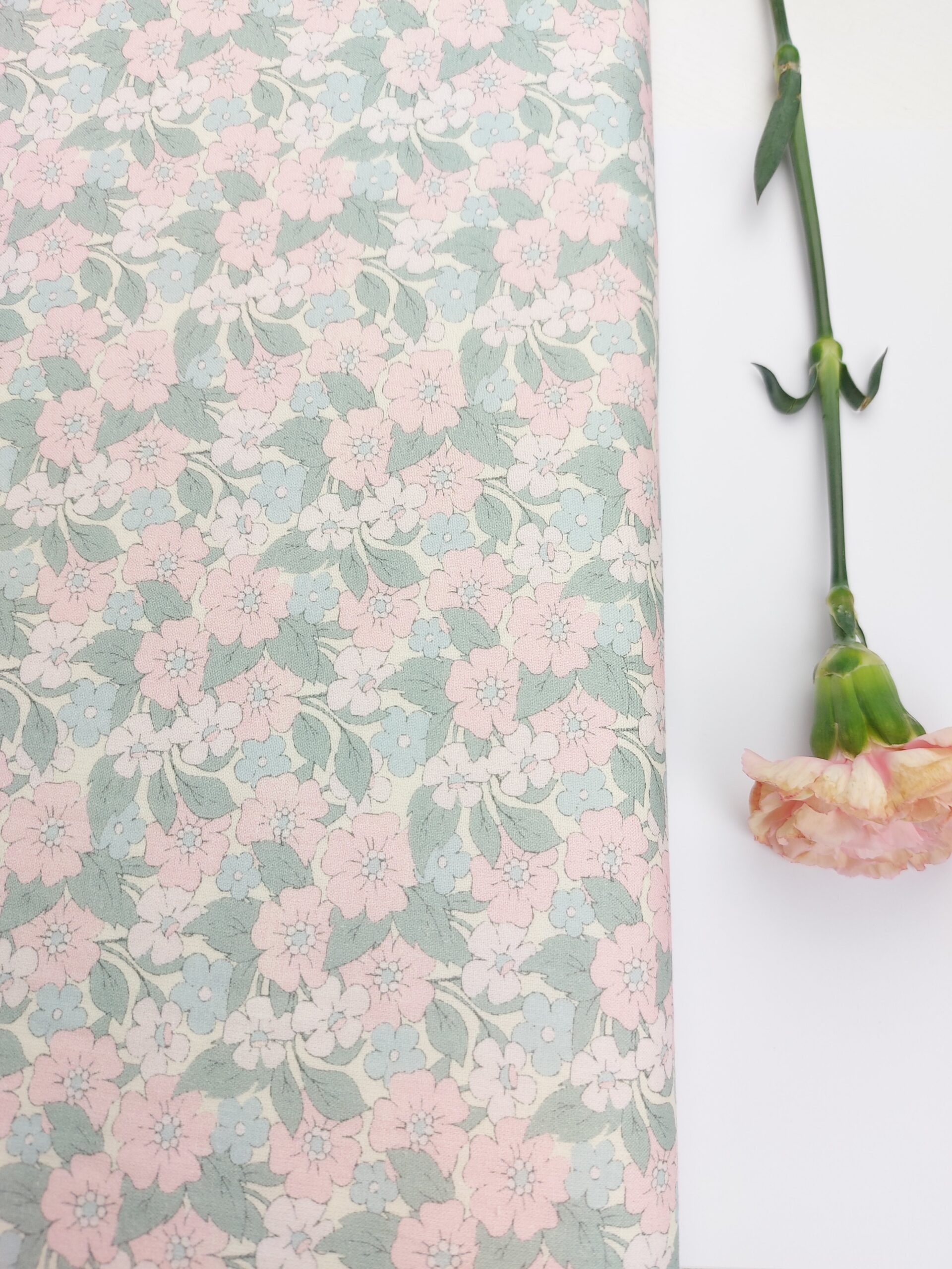 Popelín Flores Nana Rosa Pastel Popelín Popelín Flores Nana Rosa Pastel