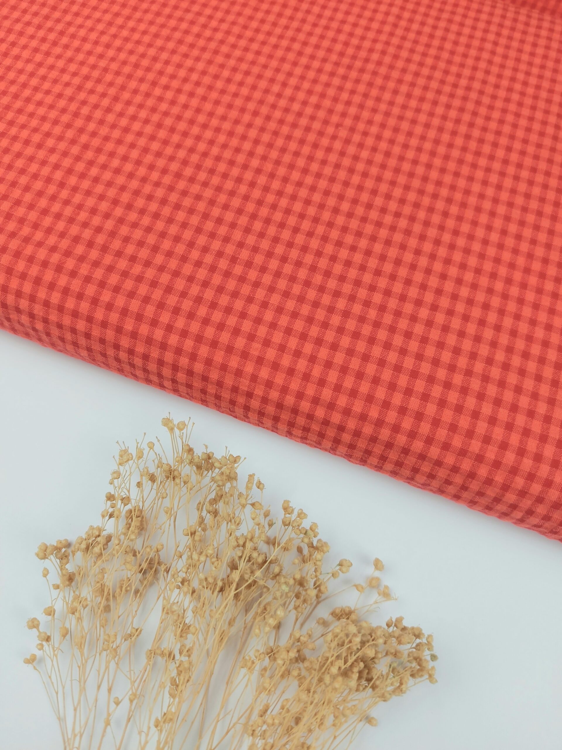 Seersucker Vichy Bicolor Azafrán&Cereza Glass 0.2cm Seersucker Seersucker Vichy Bicolor Azafrán&Cereza Glass 0.2cm