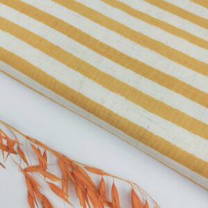 Lino&Viscosa Rayas Sol Dorado y Espiga Lino