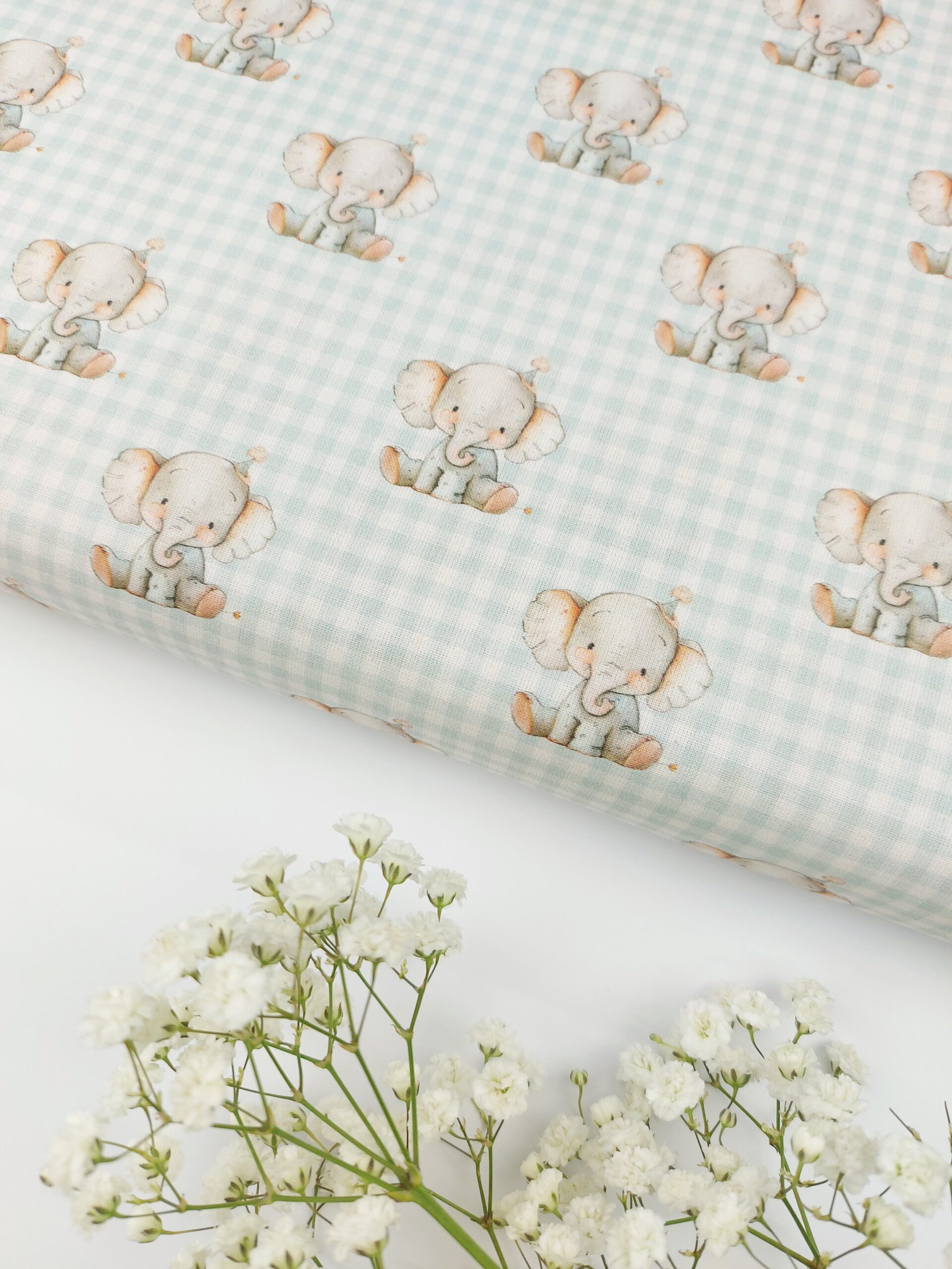 💛Popelín Infantil Elefante De Nube💛 Popelín 💛Popelín Infantil Elefante De Nube💛 - Imagen 2