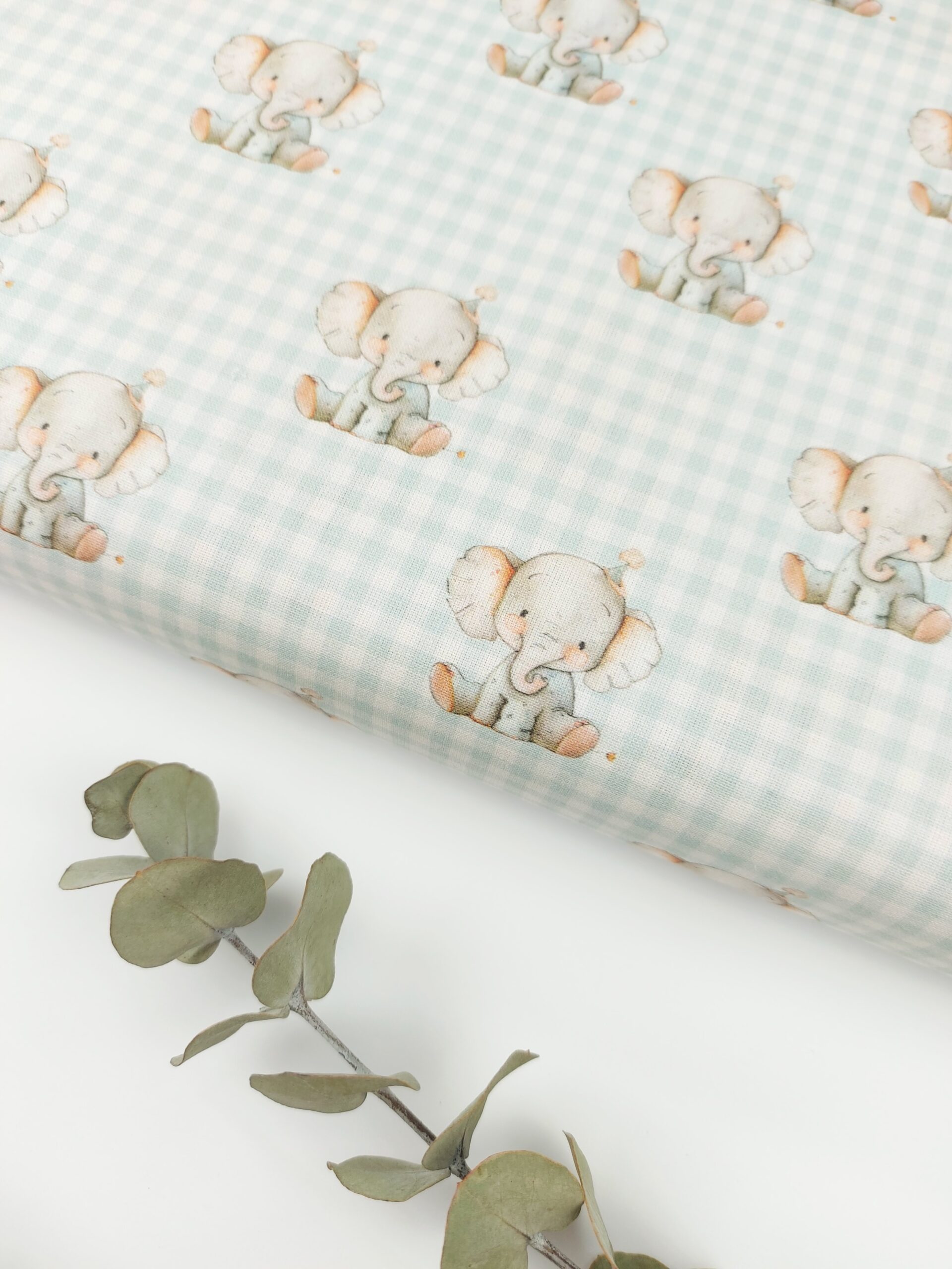 💛Popelín Infantil Elefante De Nube💛 Popelín 💛Popelín Infantil Elefante De Nube💛