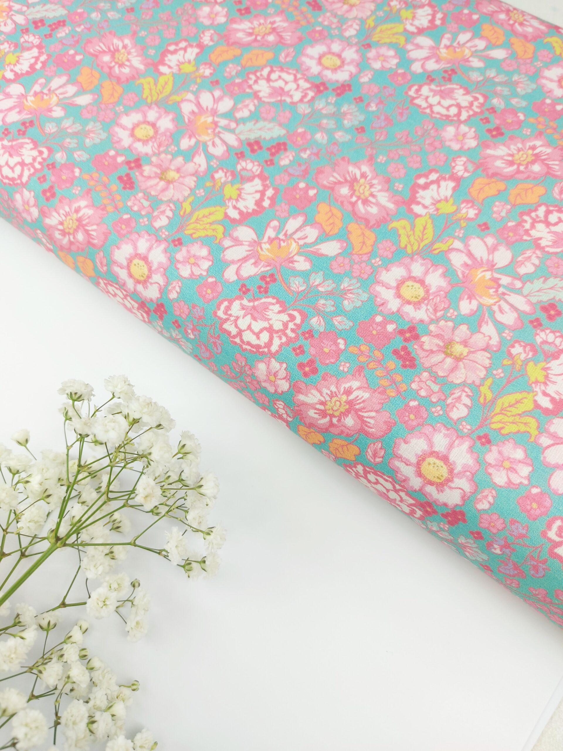 🦩Popelín Flores Pink Paradise🦩 Popelín 🦩Popelín Flores Pink Paradise🦩