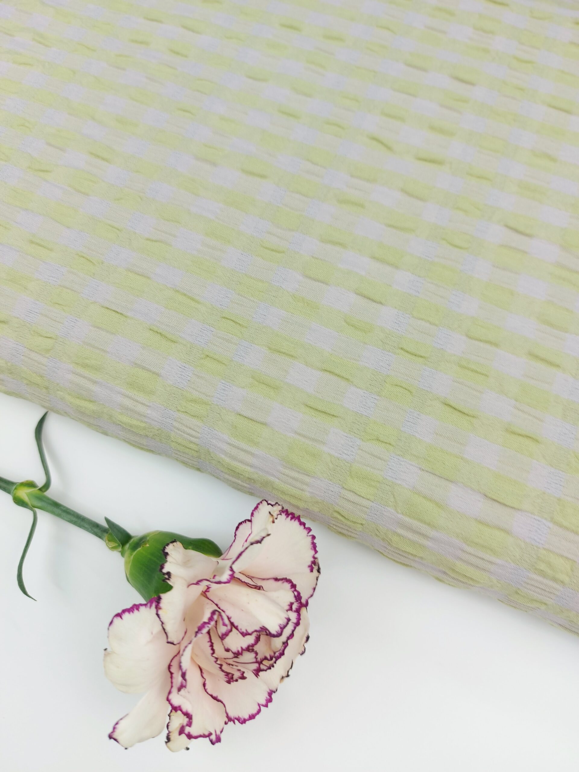 Seersucker Fino Verde&Lila Empolvado 0.7cm Seersucker Seersucker Fino Verde&Lila Empolvado 0.7cm