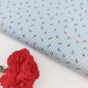 Seersucker Mini Vichy Azul