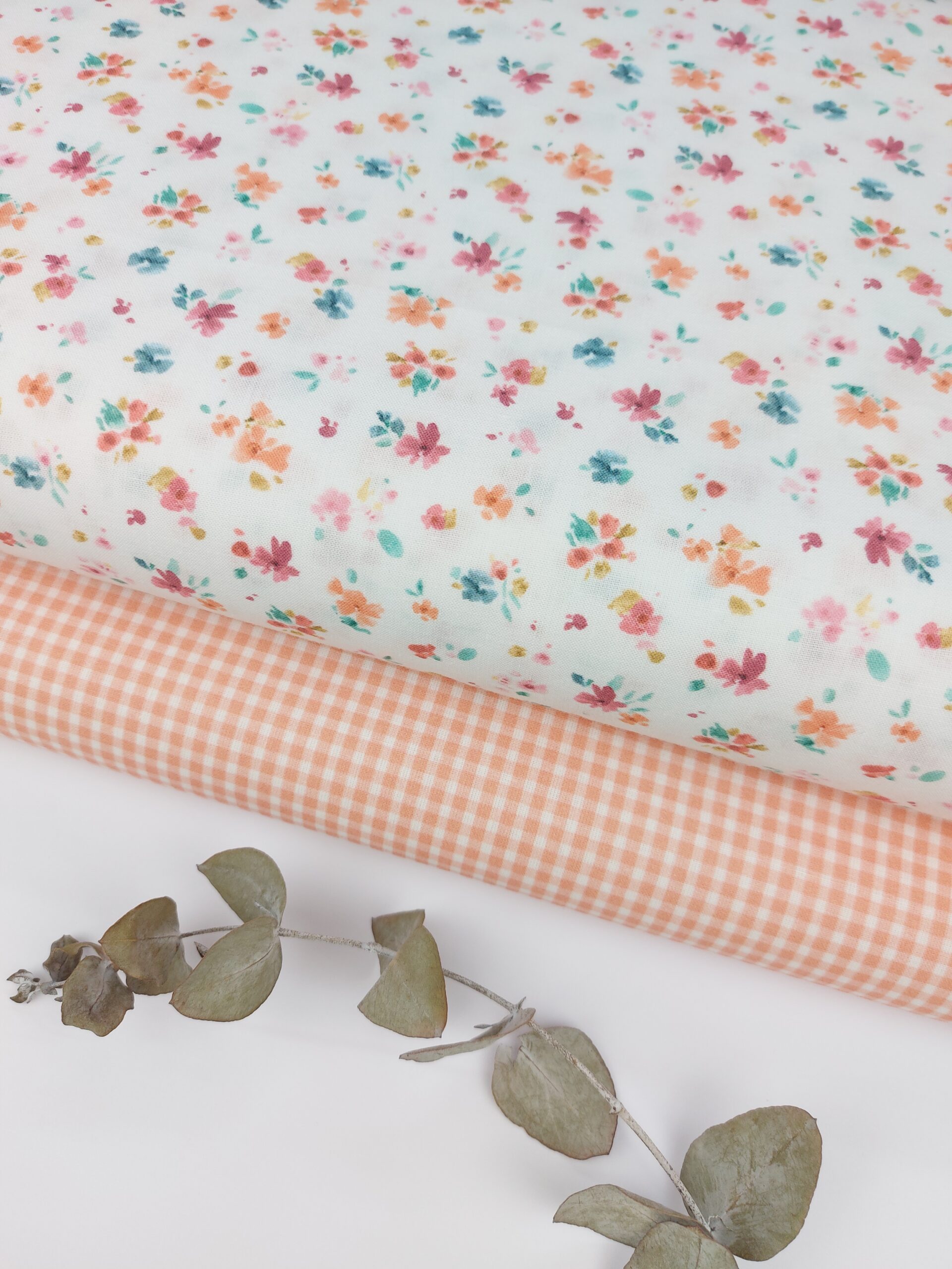 Popelín Flores Mini Acuarela Popelín Popelín Flores Mini Acuarela - Imagen 2