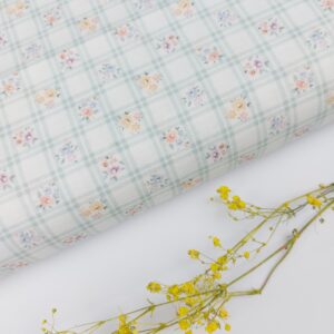 Popel&iacute;n Flores&Vichy Verde Agua Popel&iacute;n